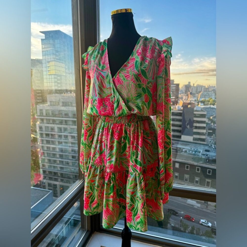 🆕 LILLY PULITZER 🧿 NWT Taviana Stretch Dress, Coming in Hot Blue Horizon, Sz 6 - Picture 9 of 16